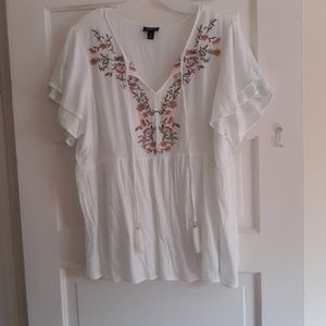 Torrid boho floral white top size 3